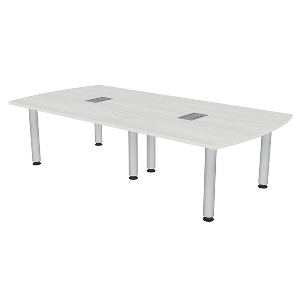 45 in W, 96 in L, 29 in H, Engineered Wood Top, White